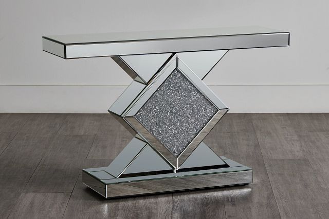 Belinda Silver Mirrored Console Table