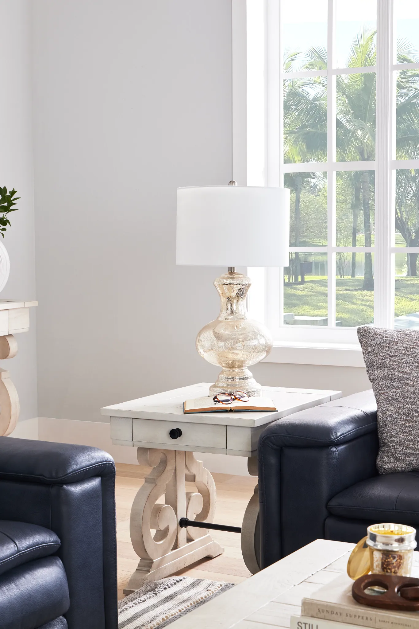 Sonoma Ivory Storage End Table