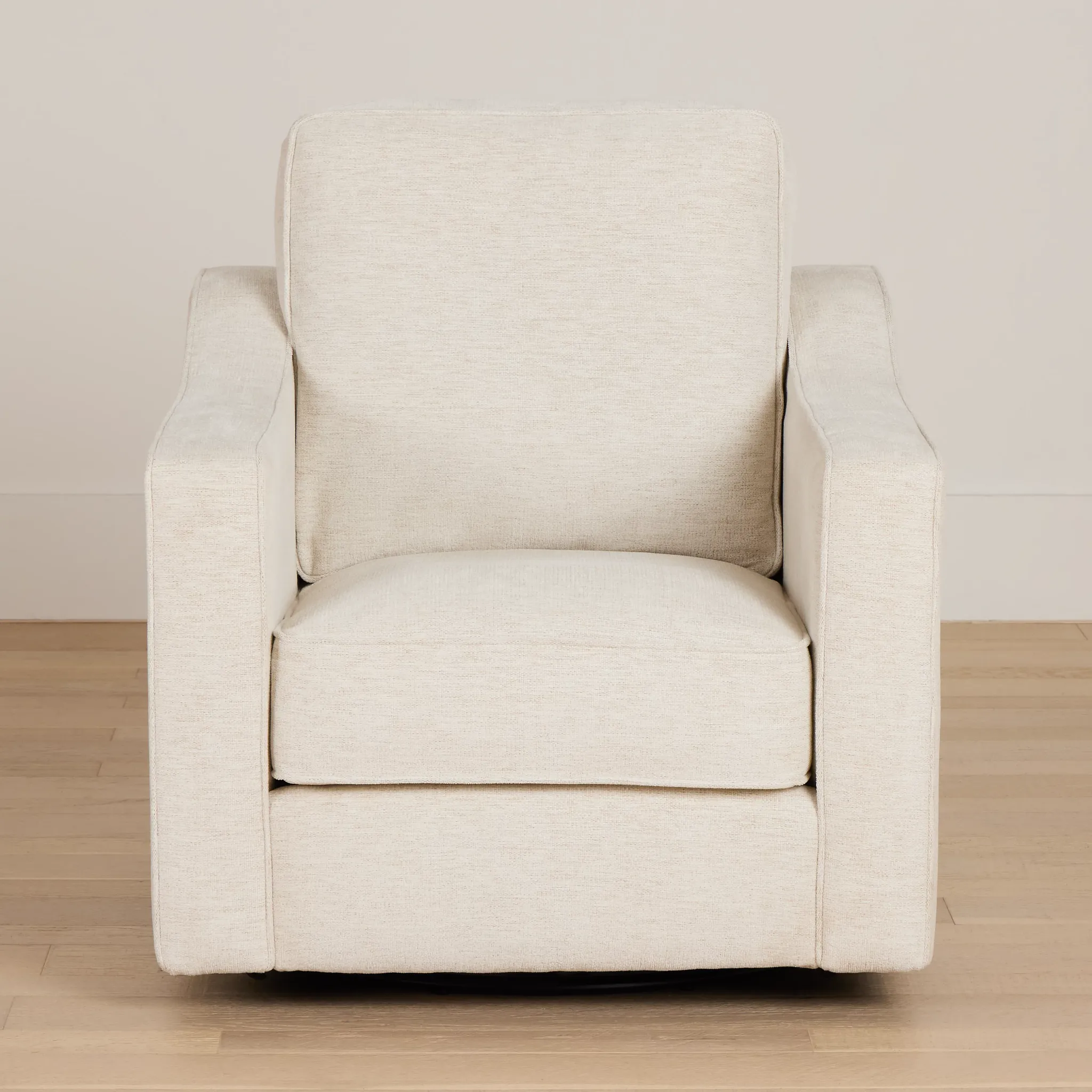Maisie Light Beige Fabric Swivel Chair