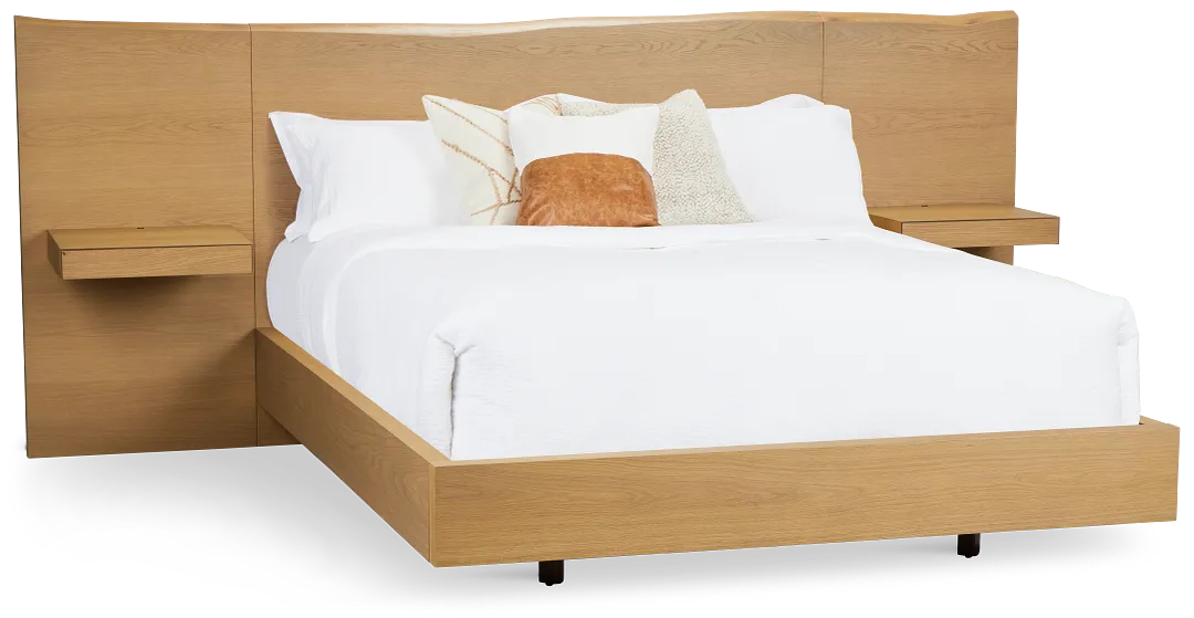 Haven Light Tone Spread Bed W/ Two Nightstands