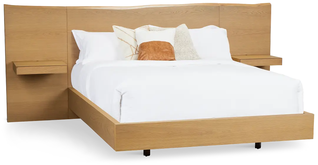 Haven Light Tone Spread Bed W/ Two Nightstands Haven Light Tone Spread Bed W/ Two Nightstands