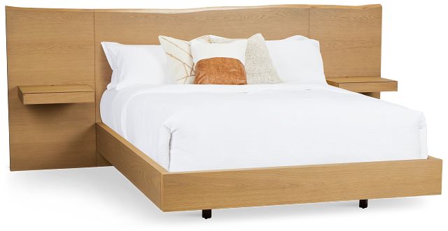 Haven Light Tone Spread Bed W/ Two Nightstands