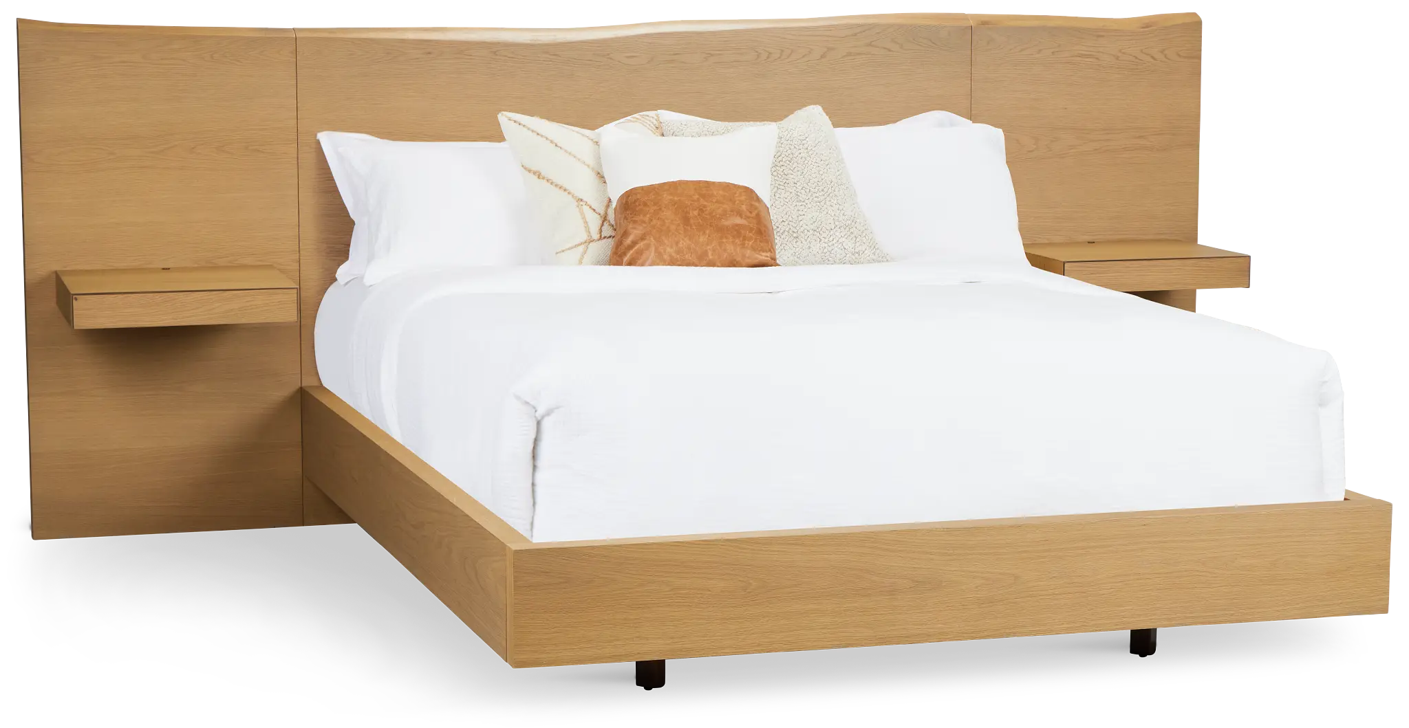Haven Light Tone Spread Bed W/ Two Nightstands Haven Light Tone Spread Bed W/ Two Nightstands