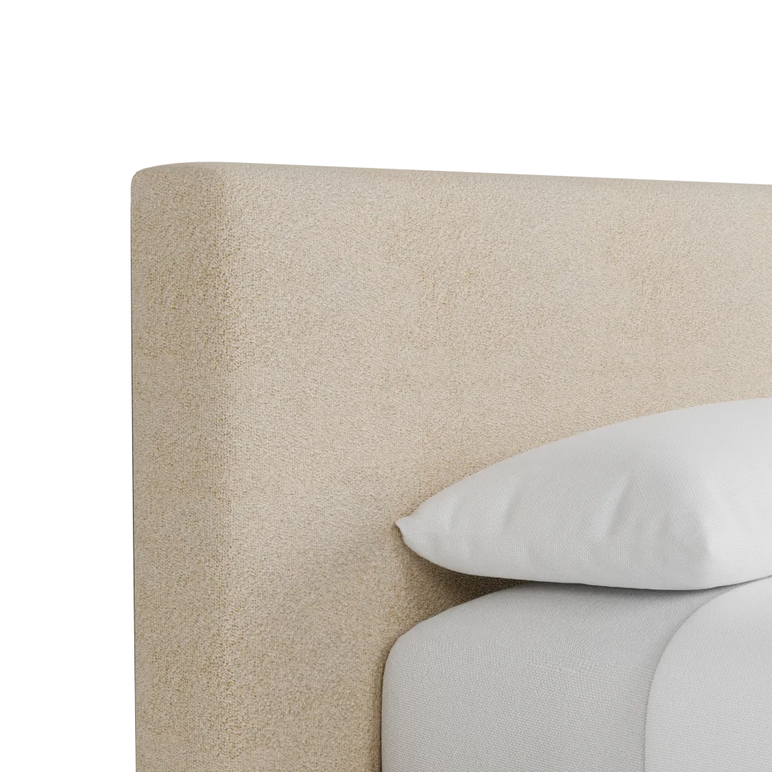 Grayton Sutton Beige 44" Upholstered Platform Bed