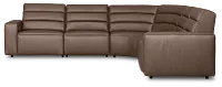 Sawyer Dark Brown Micro Small Dual Power Reclining Two-arm Sectional