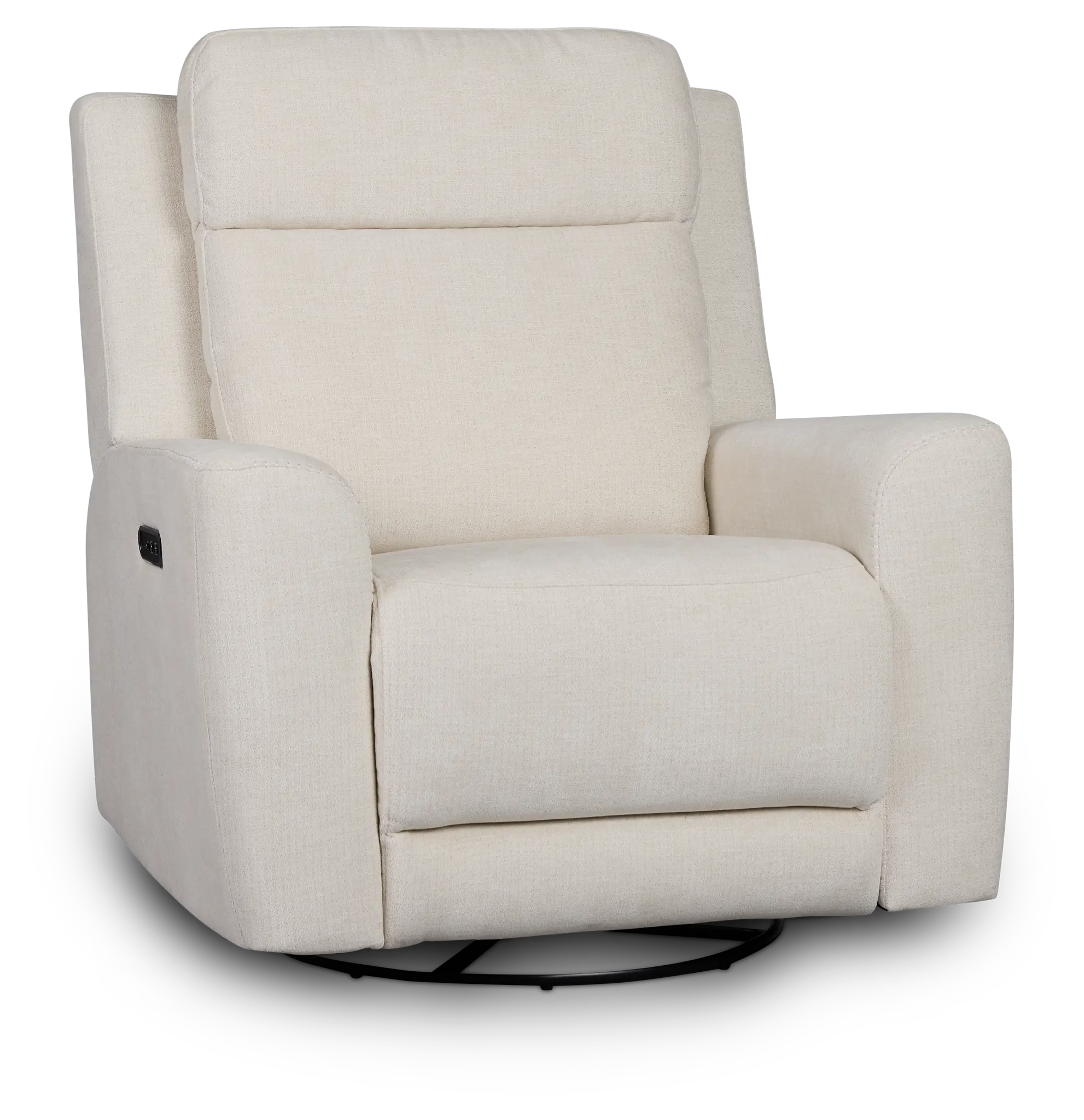 Dean White Fabric Power Swivel Glider Recliner Dean White Fabric Power Swivel Glider Recliner
