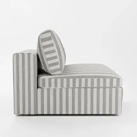 Destin Sea Lane Dark Gray Fabric Swivel Chair