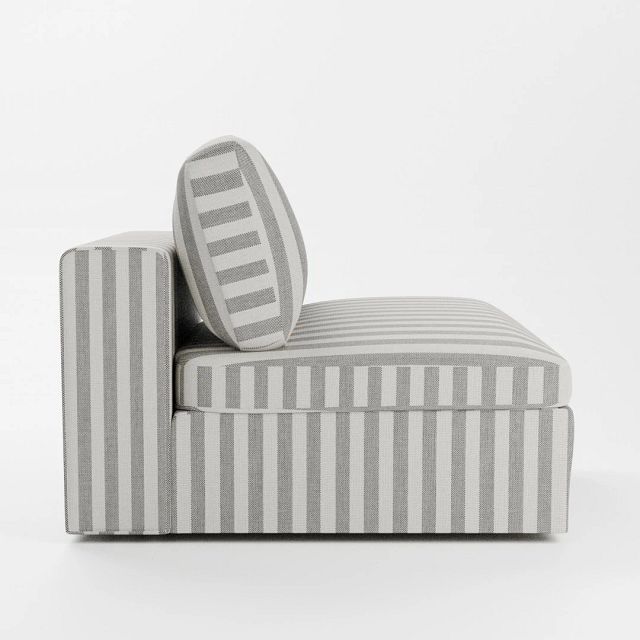 Destin Sea Lane Dark Gray Fabric Swivel Chair