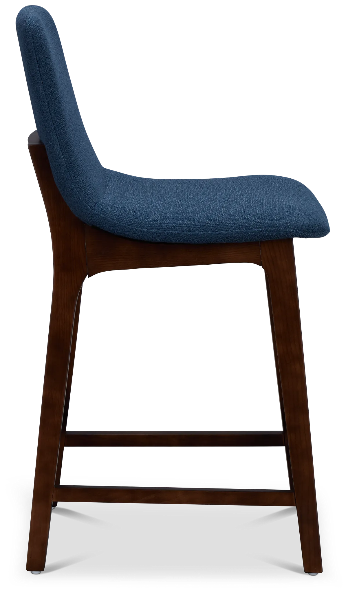 Hamilton Dark Blue Fabric 24" Upholstered Barstool