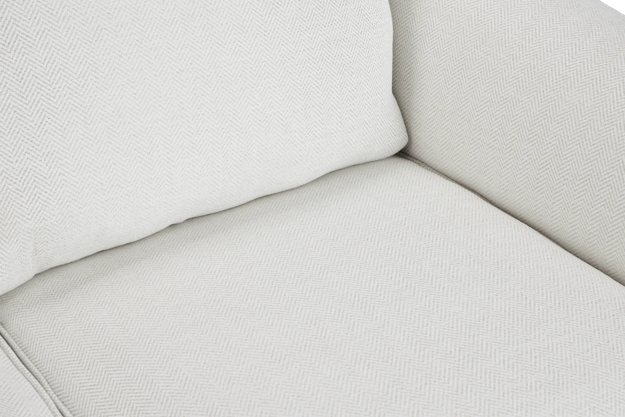 Avery White Fabric Loveseat