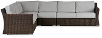 Southport Gray Woven Large Two-arm Sectional