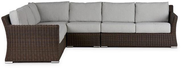 Southport Gray Woven Large Two-arm Sectional (1)