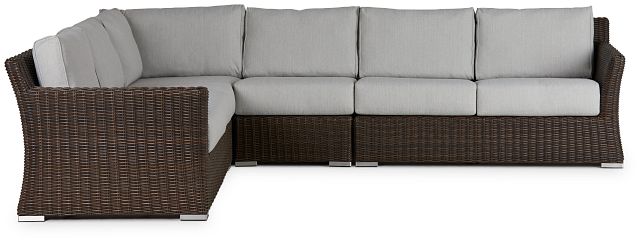 Southport Gray Woven Large Two-arm Sectional
