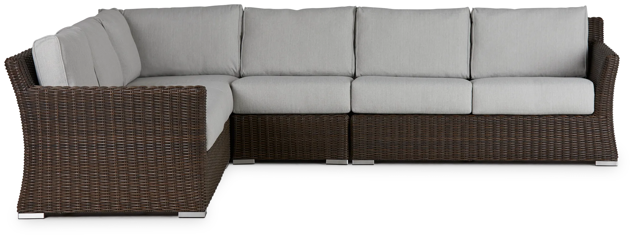 Southport Gray Woven Large Two-arm Sectional