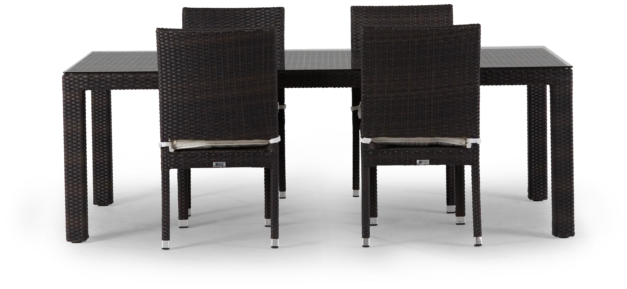 Zen White 84" Rectangular Table & 4 Chairs Zen White 84" Rectangular Table & 4 Chairs