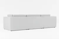 Destin Suave Gray Fabric 5pc Bumper Sectional