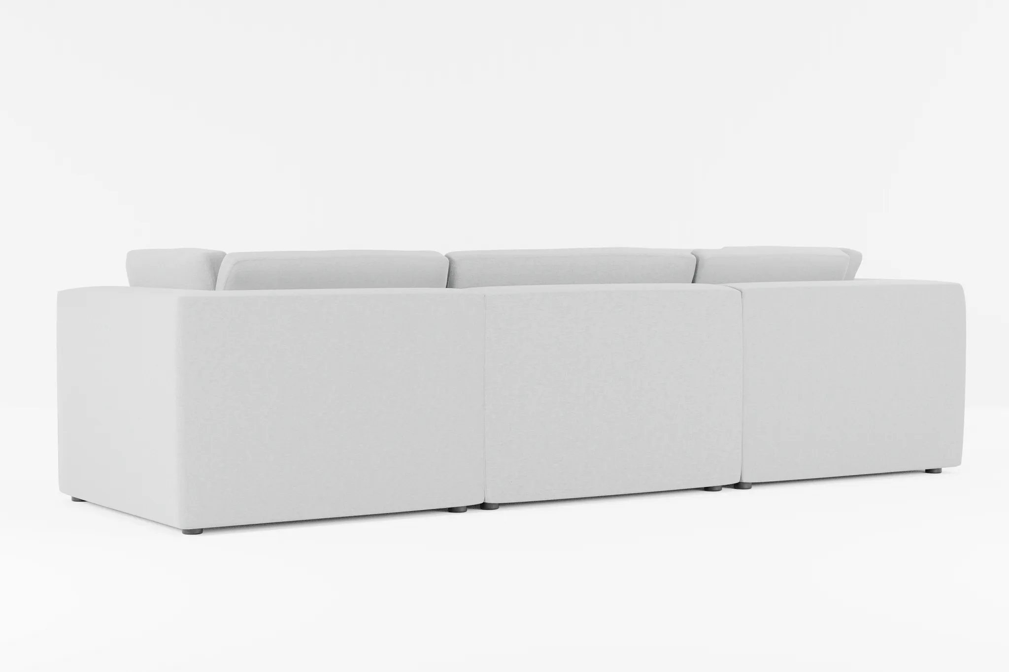 Destin Suave Gray Fabric 5pc Bumper Sectional