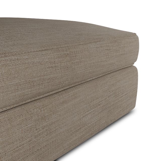 Siesta Victory Gray Fabric Ottoman