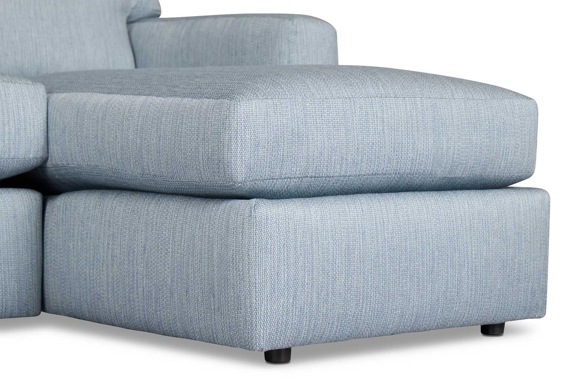 Rhodes Light Blue Fabric Right Chaise Sectional Rhodes Light Blue Fabric Right Chaise Sectional