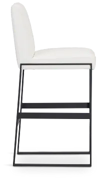 Harlem White 30" Upholstered Barstool