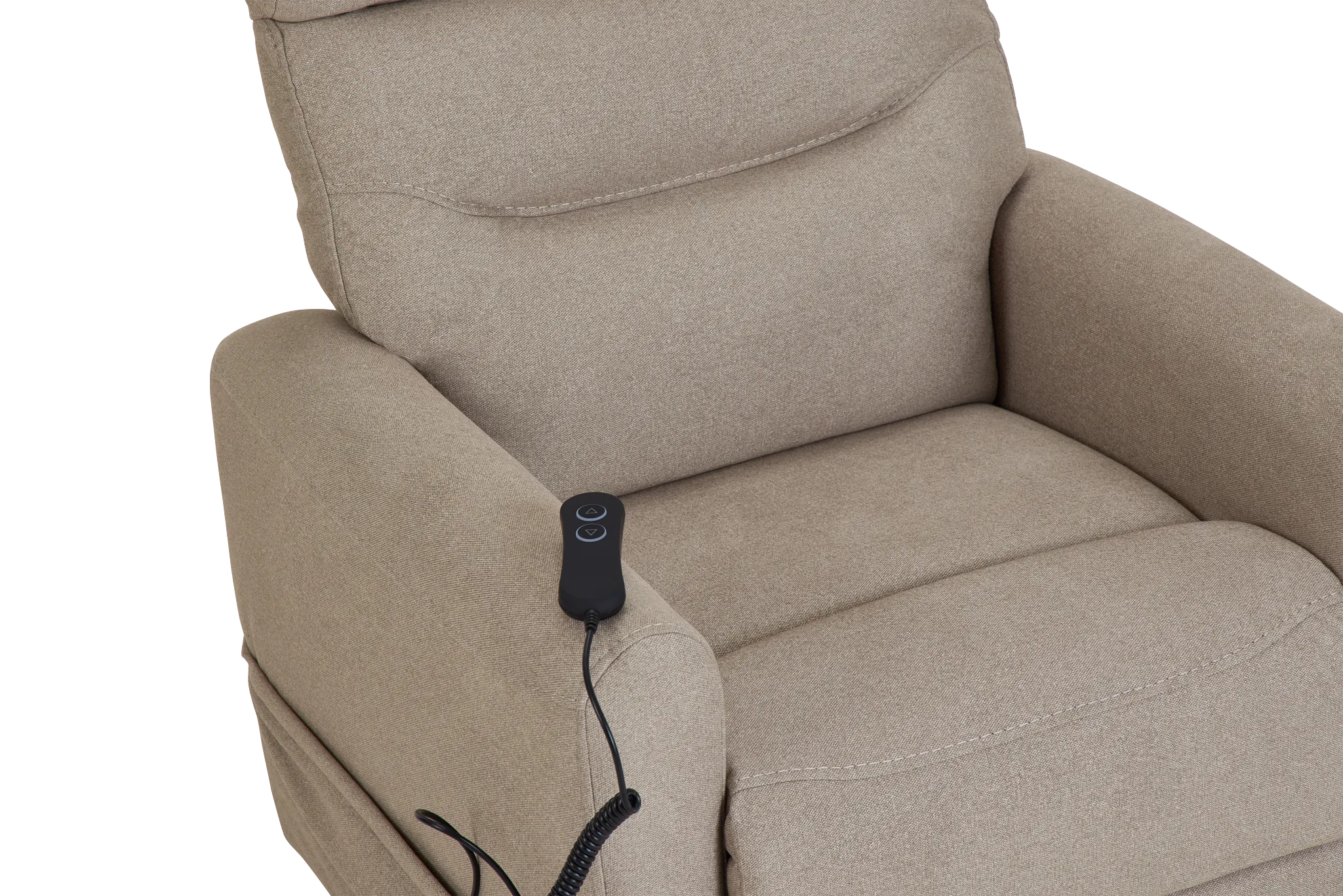 Canton Beige Fabric Power Lift Recliner