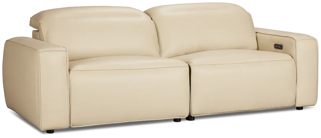 Tidal Beige Lthr/vinyl Power Reclining Sofa Tidal Beige Lthr/vinyl Power Reclining Sofa
