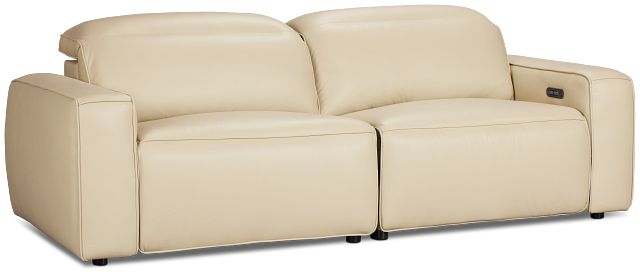 Tidal Beige Lthr/vinyl Power Reclining Sofa