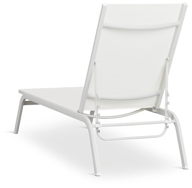 Riviera White Sling Chaise