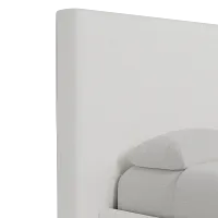 Grayton Sutton White 54" Upholstered Platform Bed