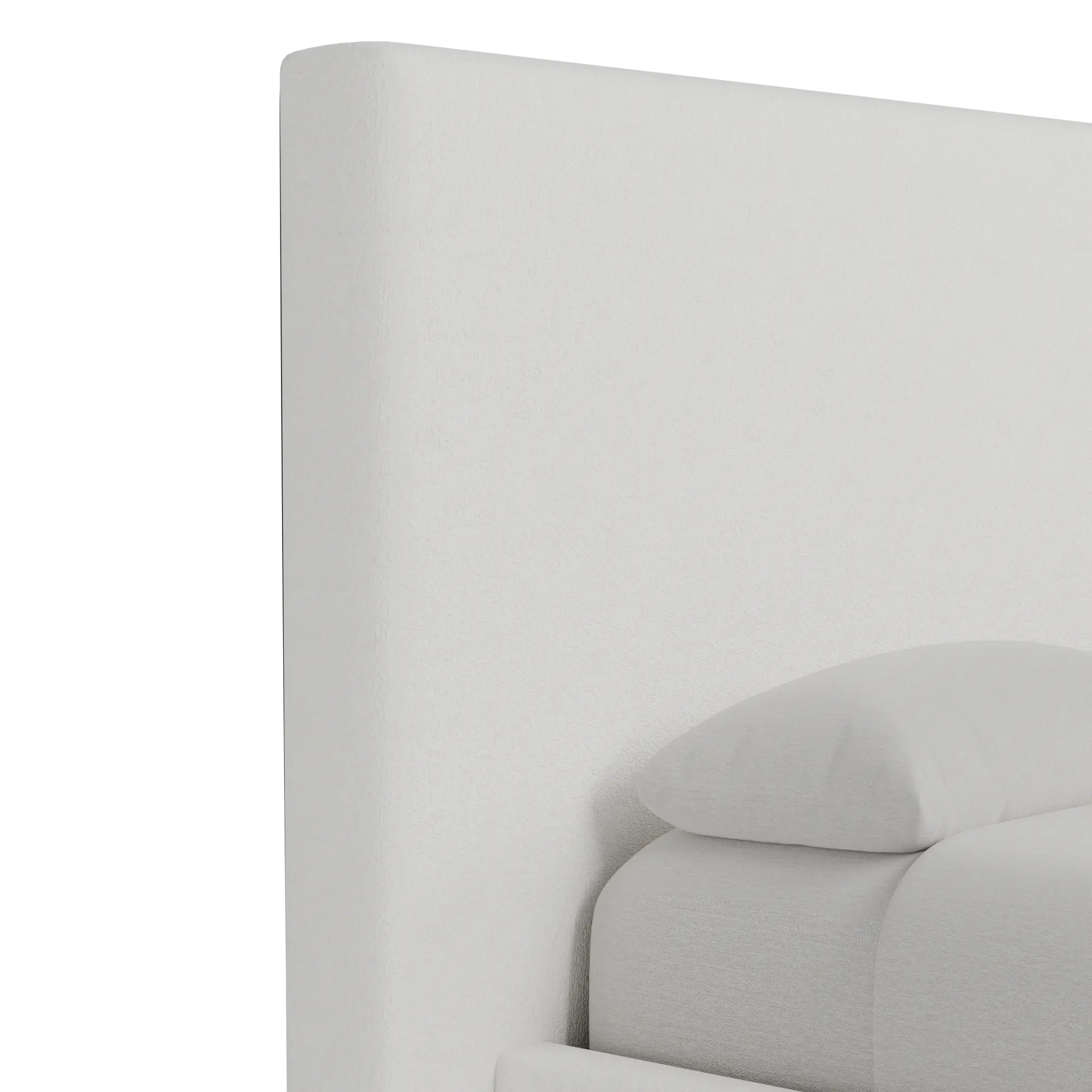 Grayton Sutton White 54" Upholstered Platform Bed Grayton Sutton White 54" Upholstered Platform Bed