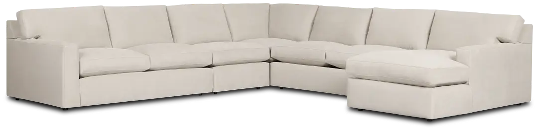 Hudson Gray Fabric Large Right Chaise Sectional Hudson Gray Fabric Large Right Chaise Sectional