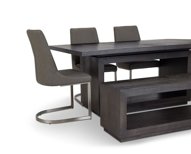 Madden Dark Tone Table, 4 Chairs & Bench