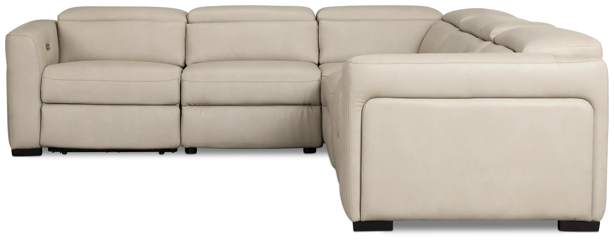 Melody Light Gray Micro Medium Dual Power 2-arm Reclining Sectional Melody Light Gray Micro Medium Dual Power 2-arm Reclining Sectional