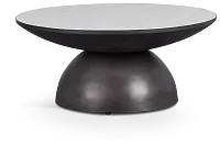 Darby White Marble Round Coffee Table