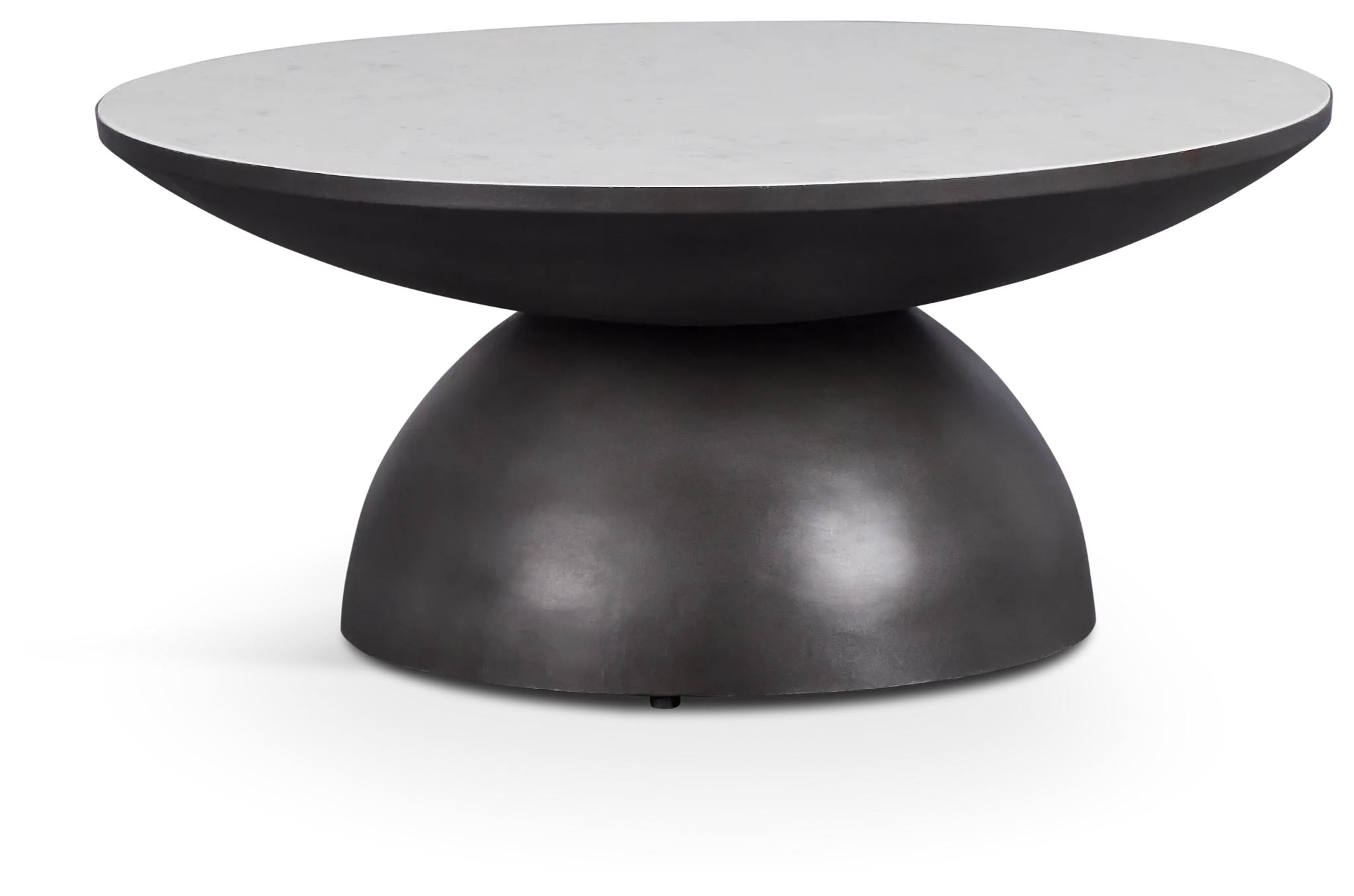 Darby White Marble Round Coffee Table