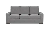 Edgewater Revenue Gray 84" Sofa W/ 3 Cushions