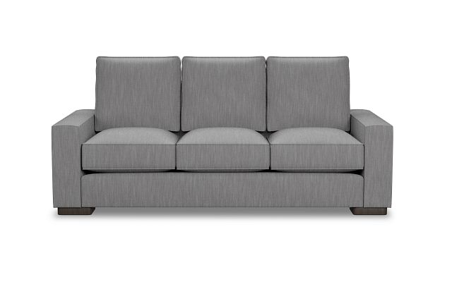 Edgewater Revenue Gray 84" Sofa W/ 3 Cushions