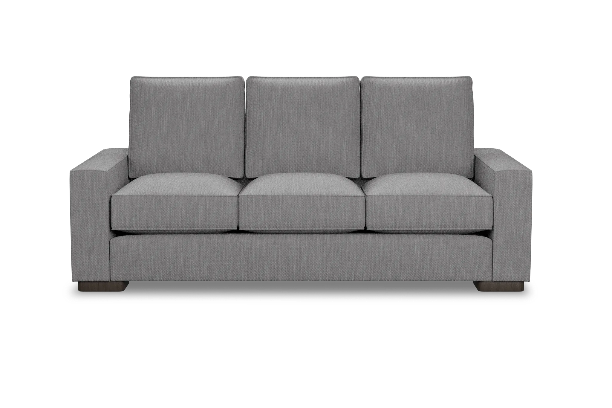 Edgewater Revenue Gray 84" Sofa W/ 3 Cushions
