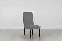 Destination Light Gray Short Slipcover Chair With Dark-tone Leg