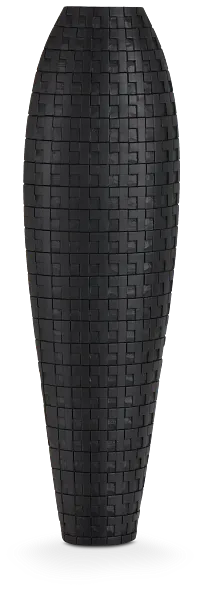 Zahara Black Short Vase