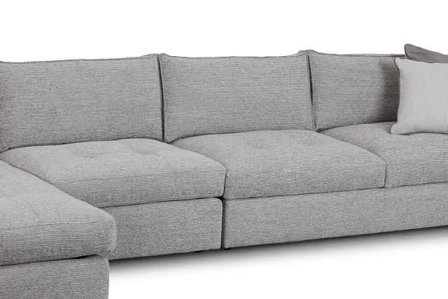 Nest Gray Fabric Small Left Chaise Sectional