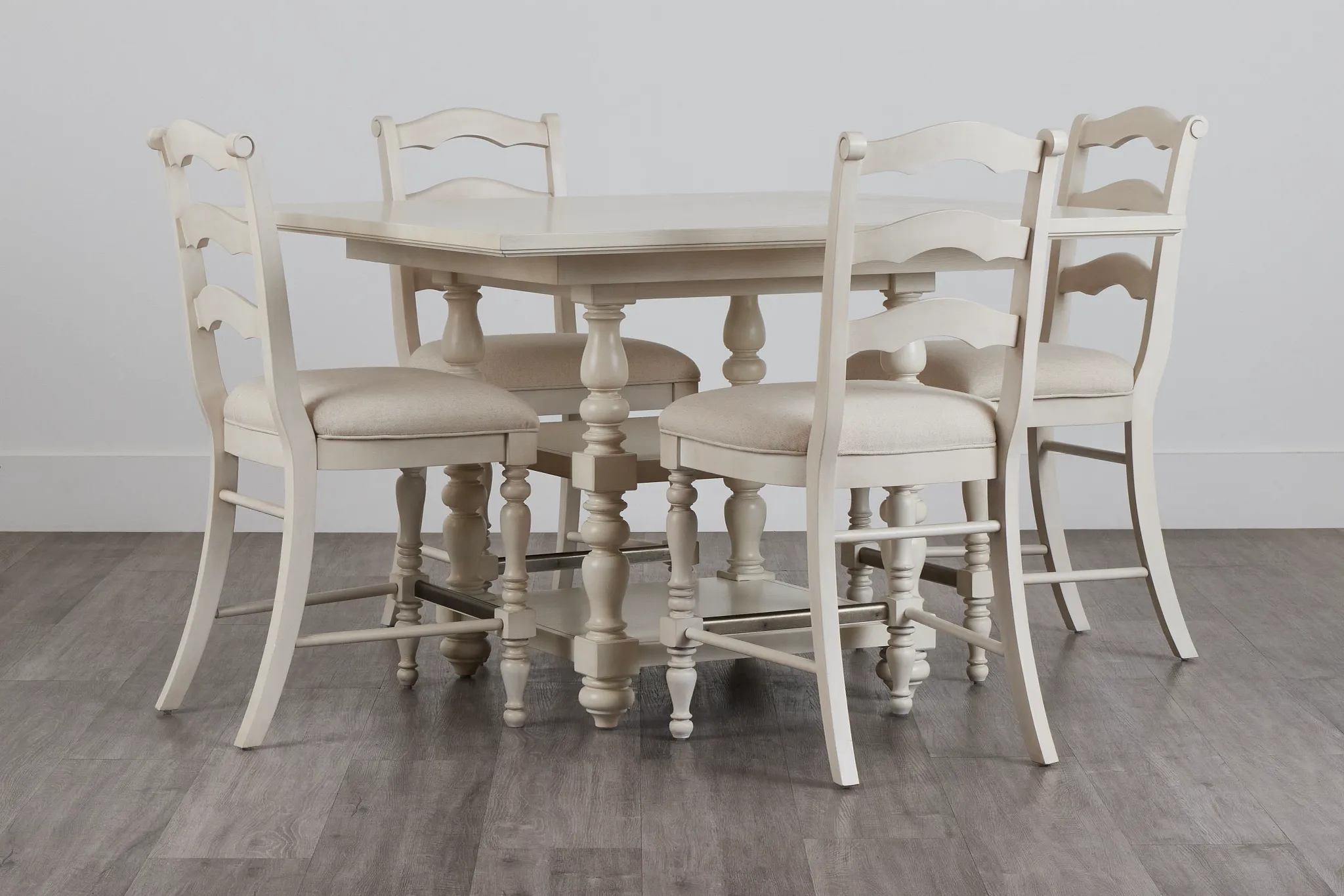 Savannah Ivory High Table & 4 Barstools