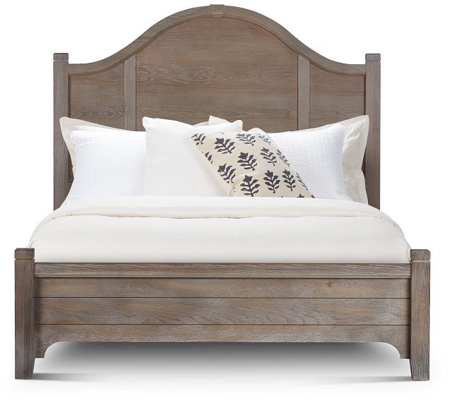 Bungalow Mid Tone Arched Panel Bed (3)