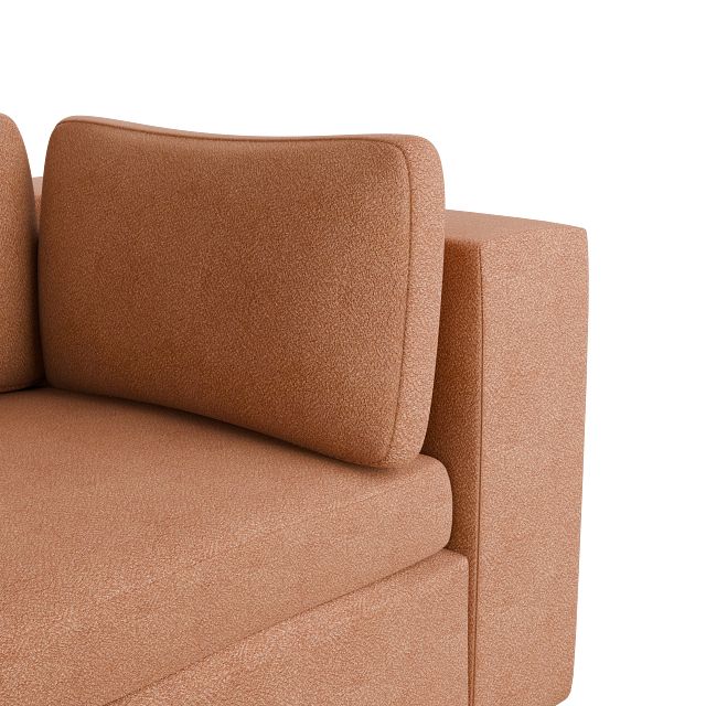 Destin Sutton Orange Fabric 3 Piece Modular Sofa