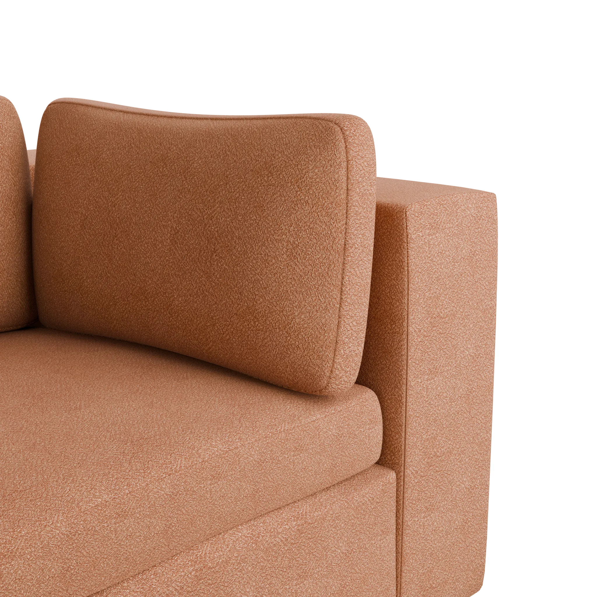 Destin Sutton Orange Fabric 3 Piece Modular Sofa