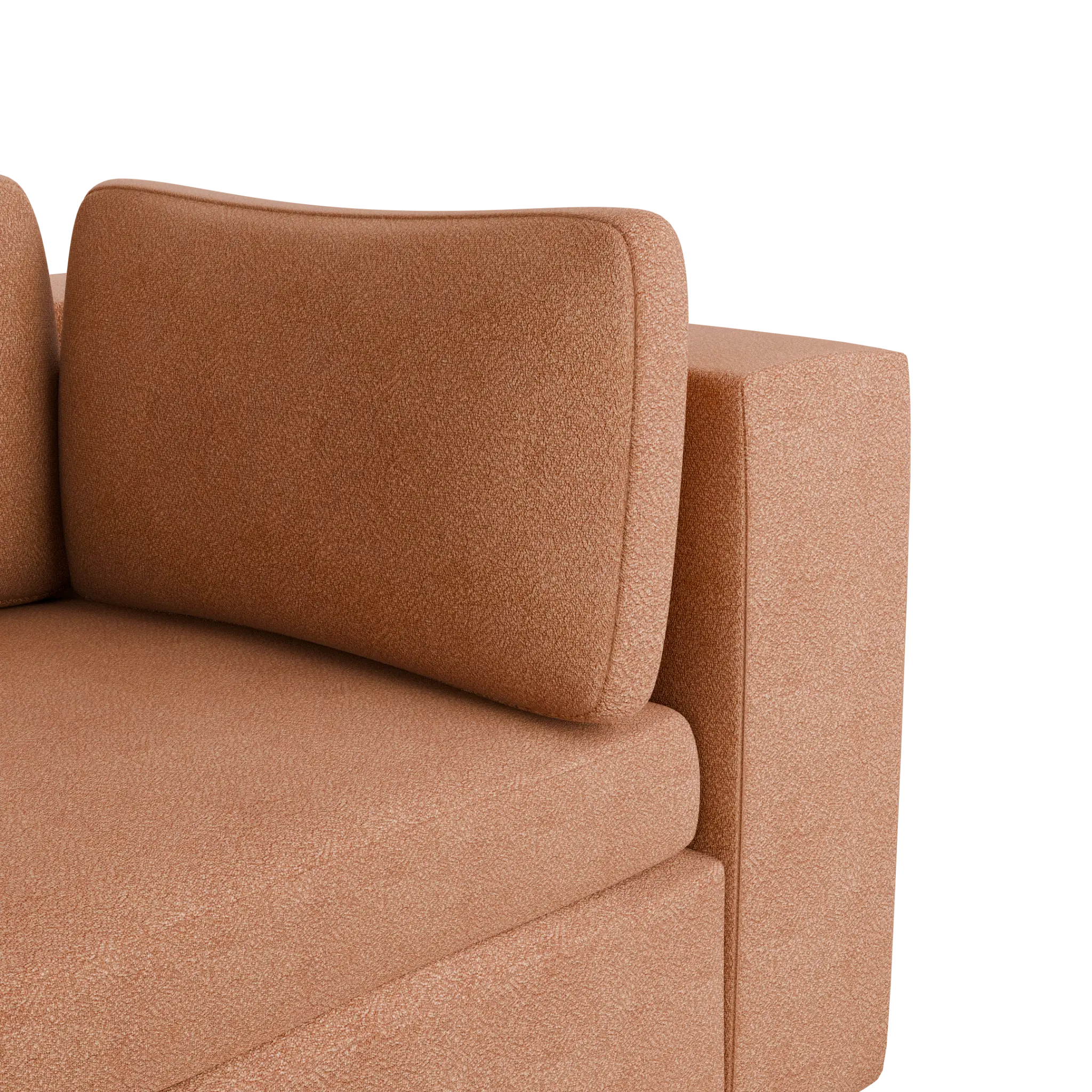 Destin Sutton Orange Fabric 3 Piece Modular Sofa Destin Sutton Orange Fabric 3 Piece Modular Sofa