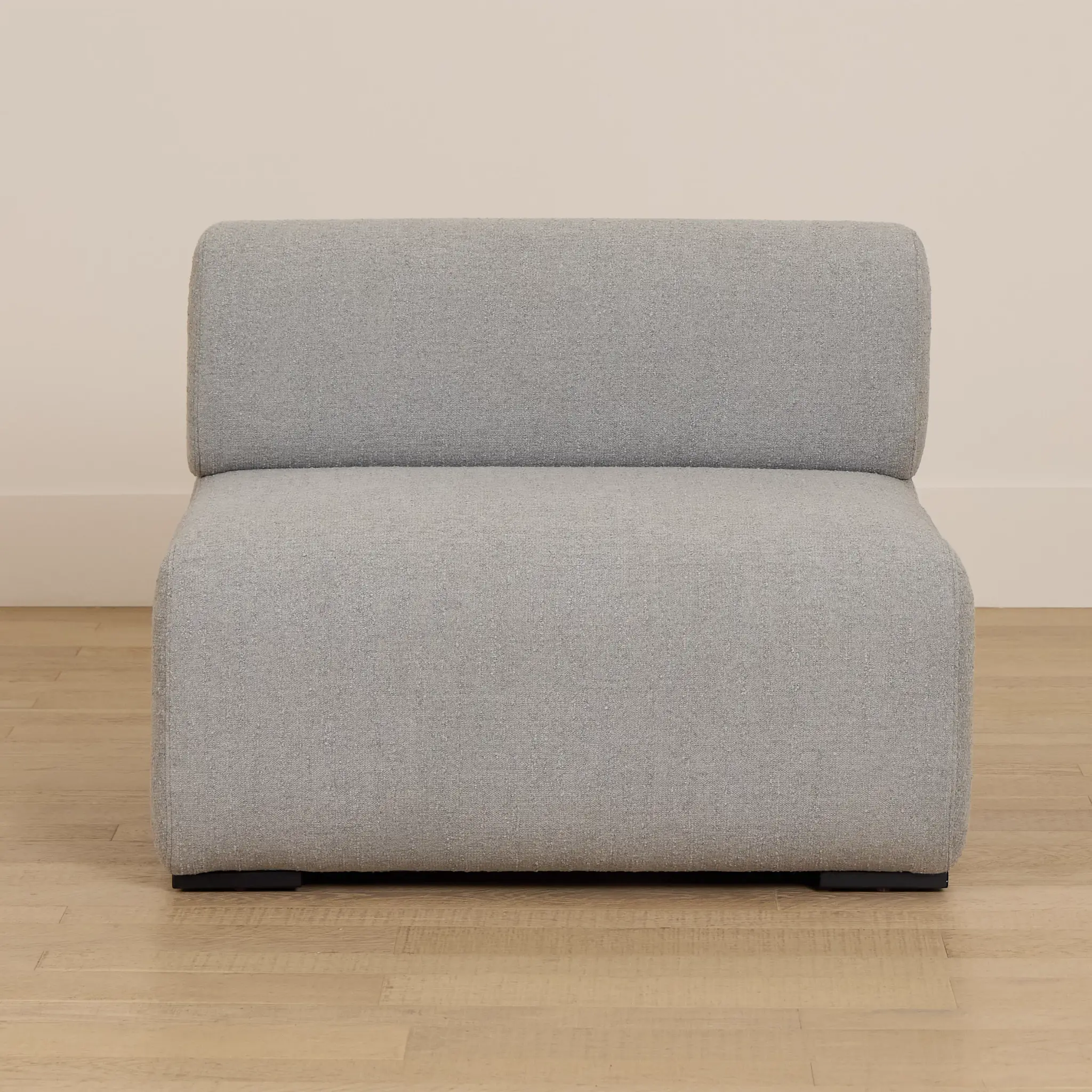 Celeste Light Gray Fabric Armless Chair Celeste Light Gray Fabric Armless Chair