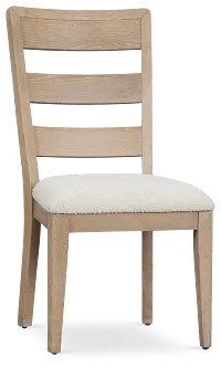 Alton Light Tone Slat Upholstered Side Chair