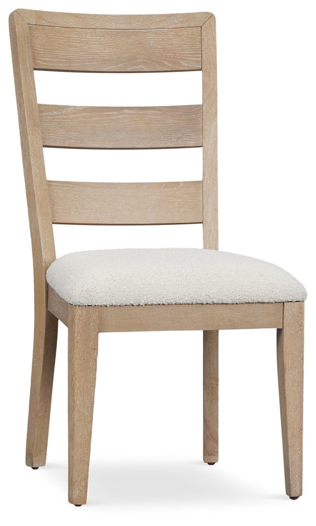 Alton Light Tone Slat Upholstered Side Chair