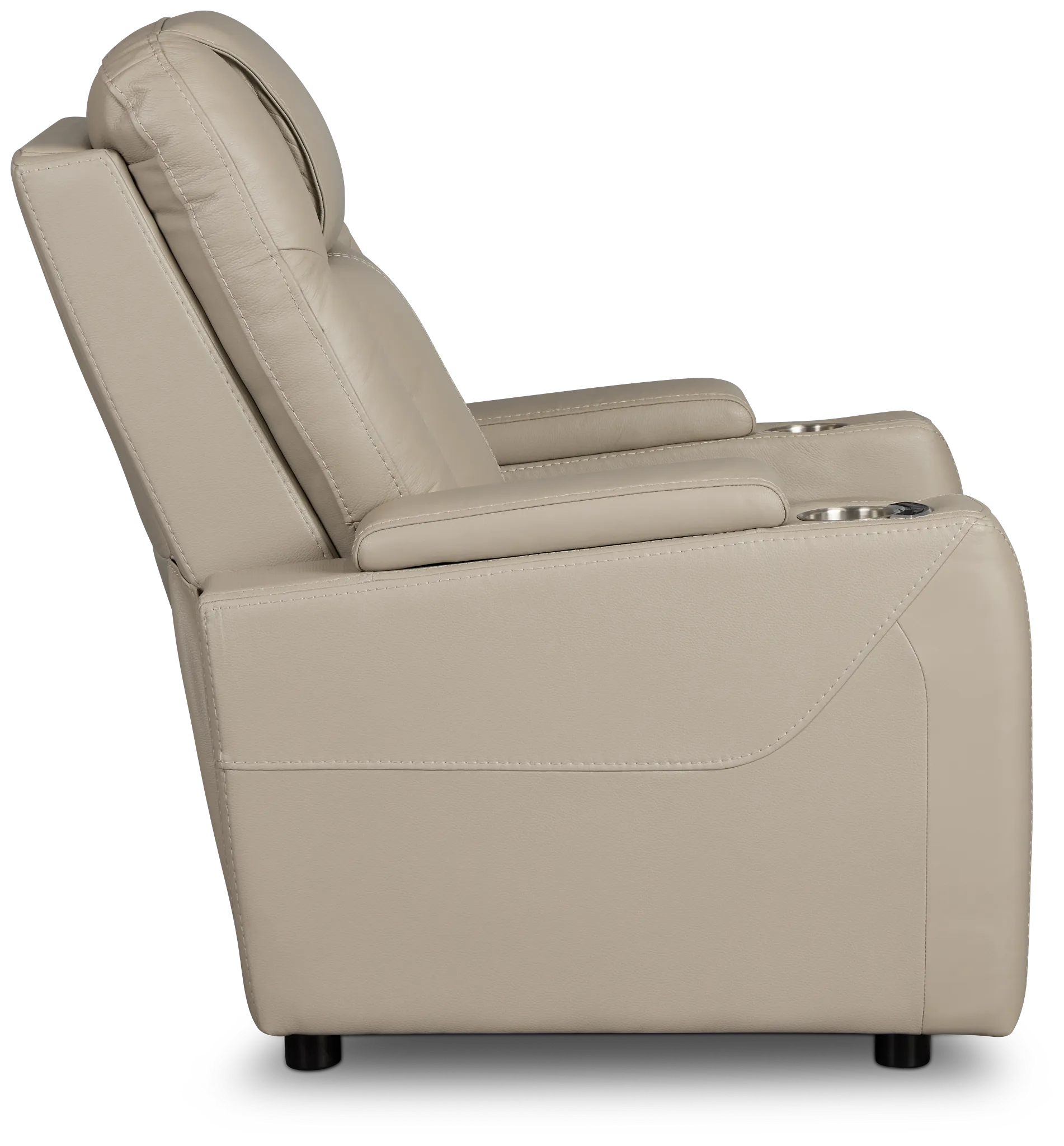Optimus Beige Lthr/vinyl Power Recliner